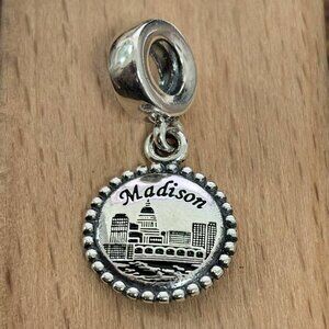 Pandora Madison Charm Skyline Travel Pendant, S925 Silver Bracelets